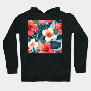 Hibiscus Flowers Pattern 18 Hoodie